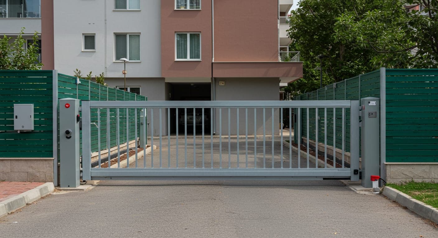 Ankara'da raylı otomatik bahçe kapısı ve panel çit sistemi